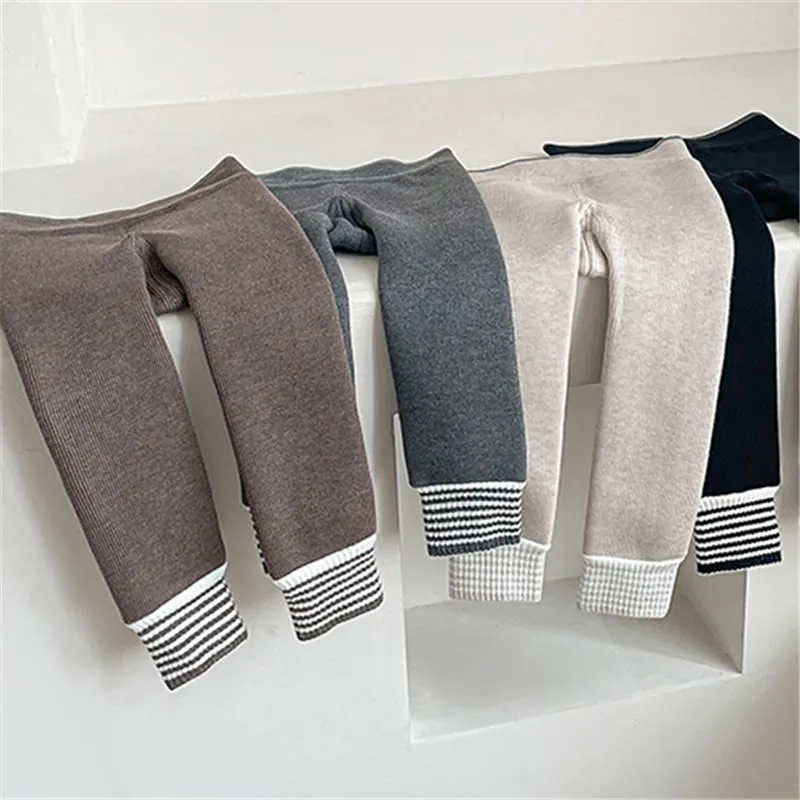 Baby Girl Ribbed Simple Leggings