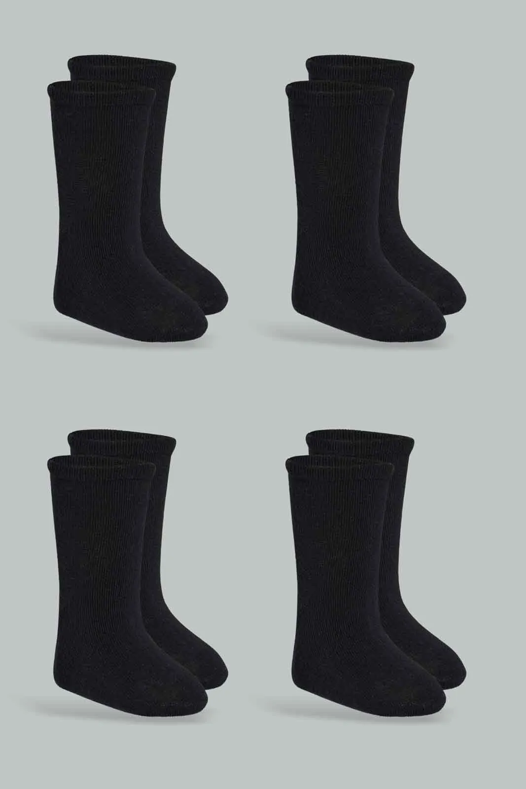 Baby Girls Black Socks Set (Pack of 4)