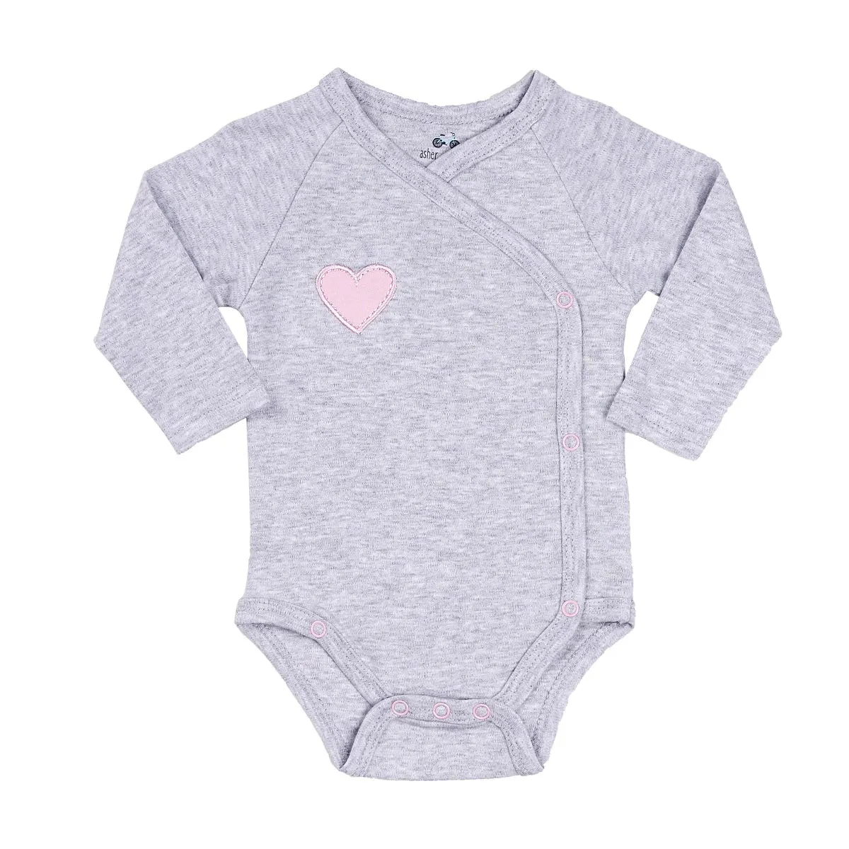 Baby Kimono Side Snap 3 Pc Girl Long Sleeve Bodysuit Set
