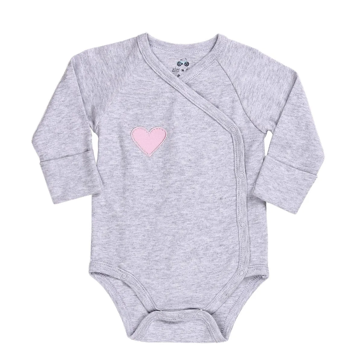 Baby Kimono Side Snap 3 Pc Girl Long Sleeve Bodysuit Set