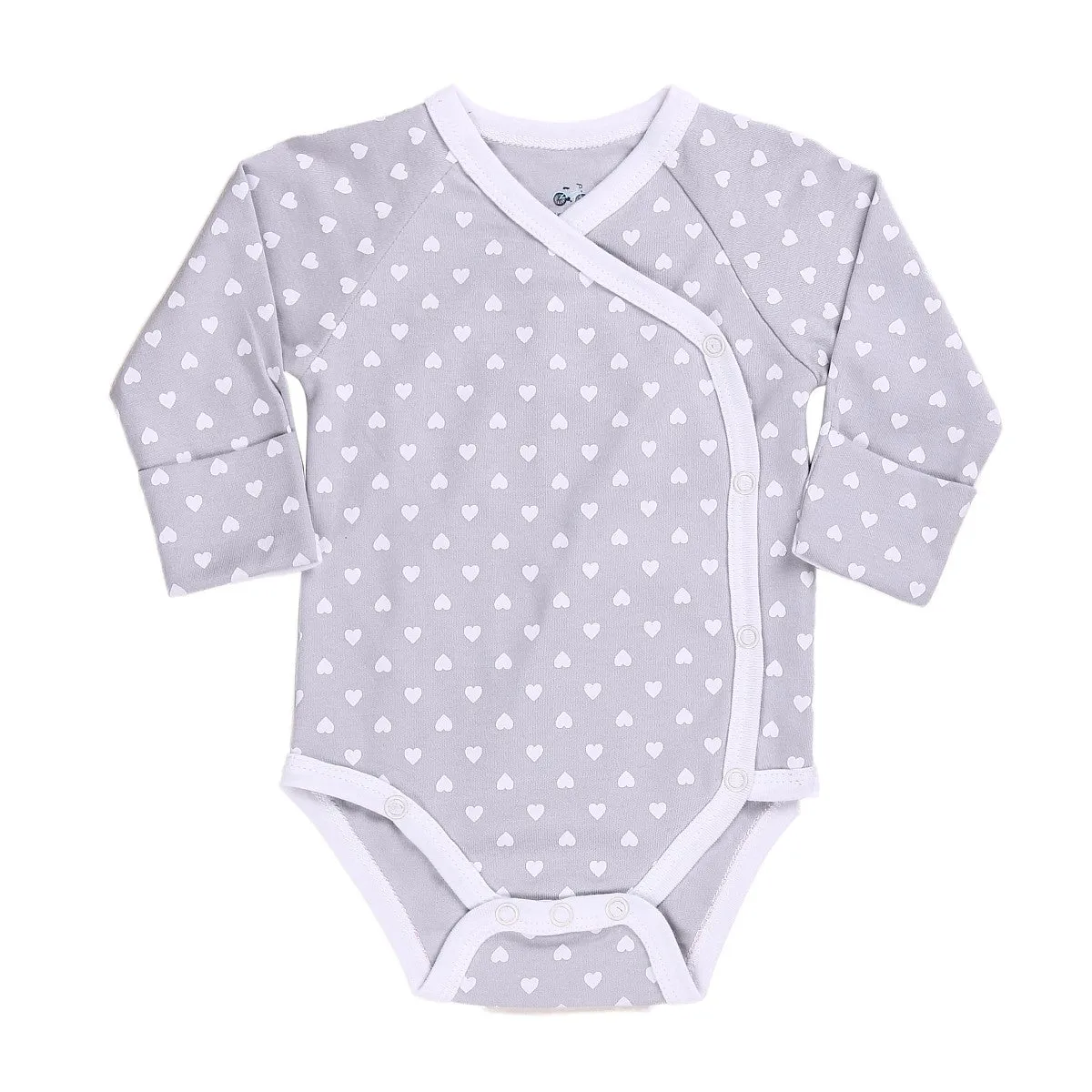 Baby Kimono Side Snap 3 Pc Girl Long Sleeve Bodysuit Set
