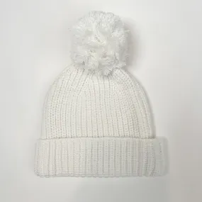 Baby Knitted Pom Pom Beanie I Vanilla