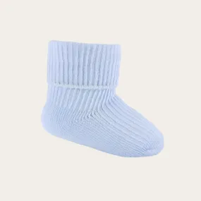 Baby Socks in Blue with Turnover Age 0-3 Months