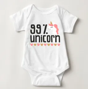 Baby Statement Onesies - 99% Unicorn