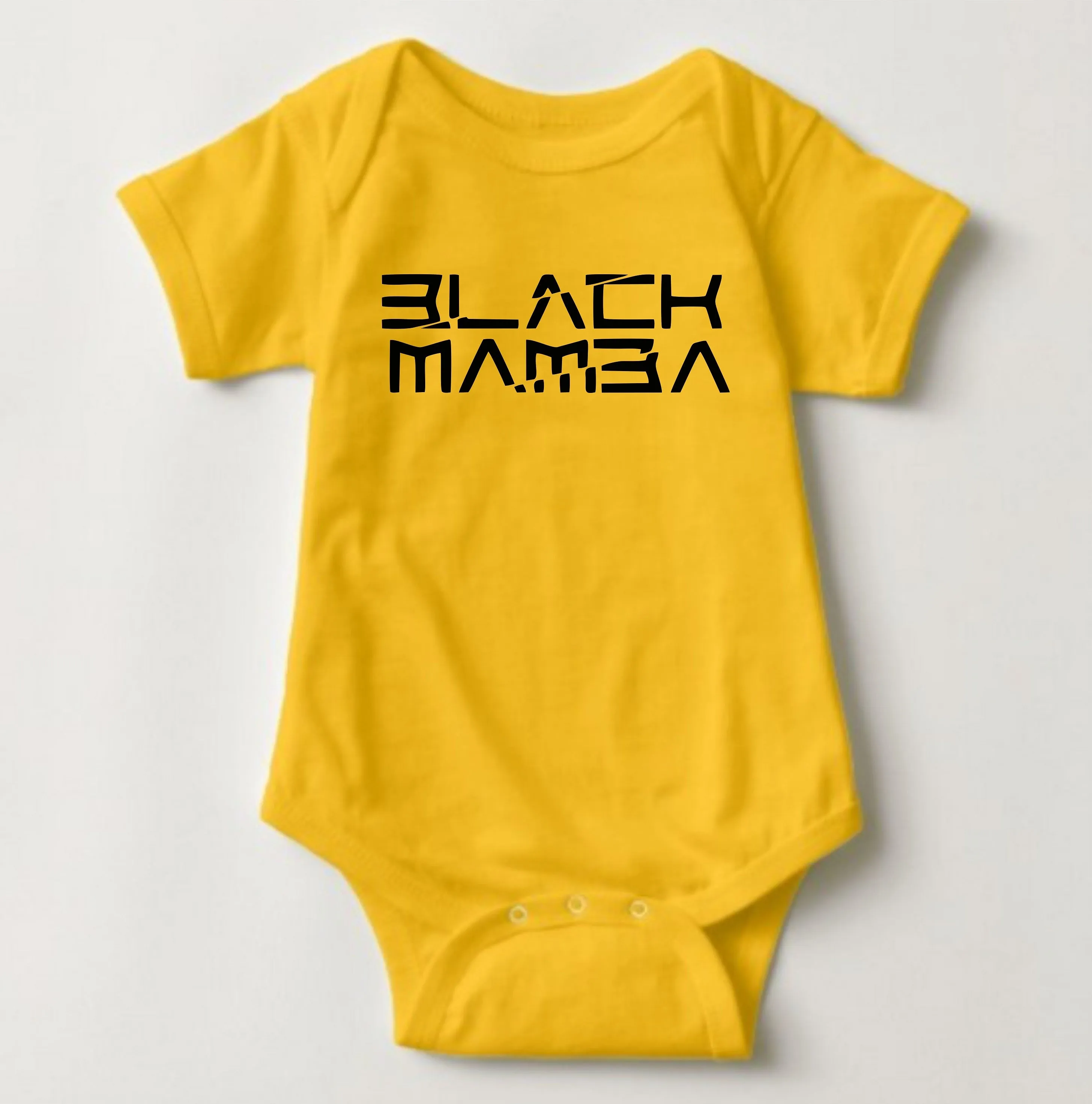 Baby Statement Onesies - Black Mamba (Yellow)