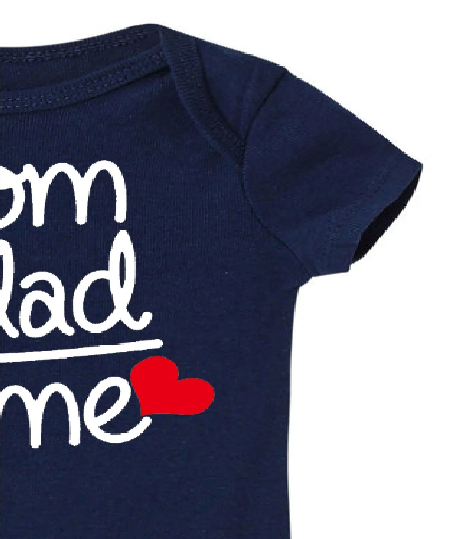 Baby Statement Onesies  - Mom   Dad (NAVY BLUE)