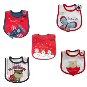 Baby Waterproof Bibs w Holiday Designs, 4th, Christmas, Valentine