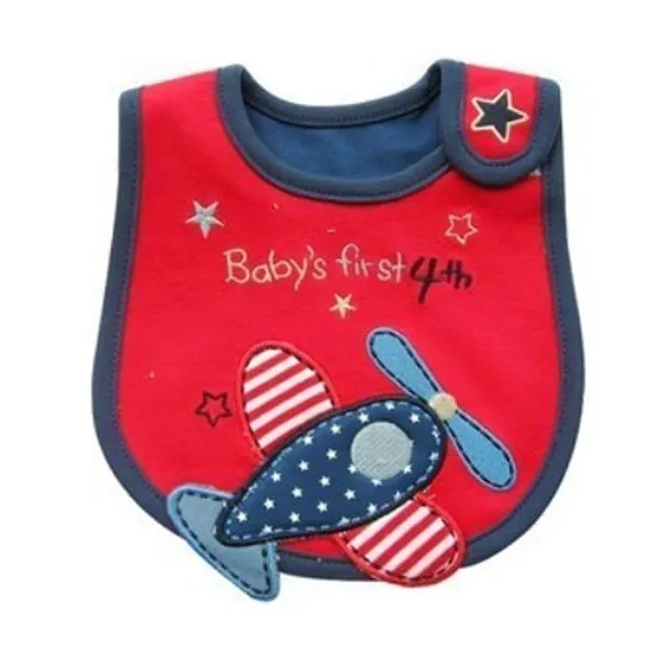 Baby Waterproof Bibs w Holiday Designs, 4th, Christmas, Valentine