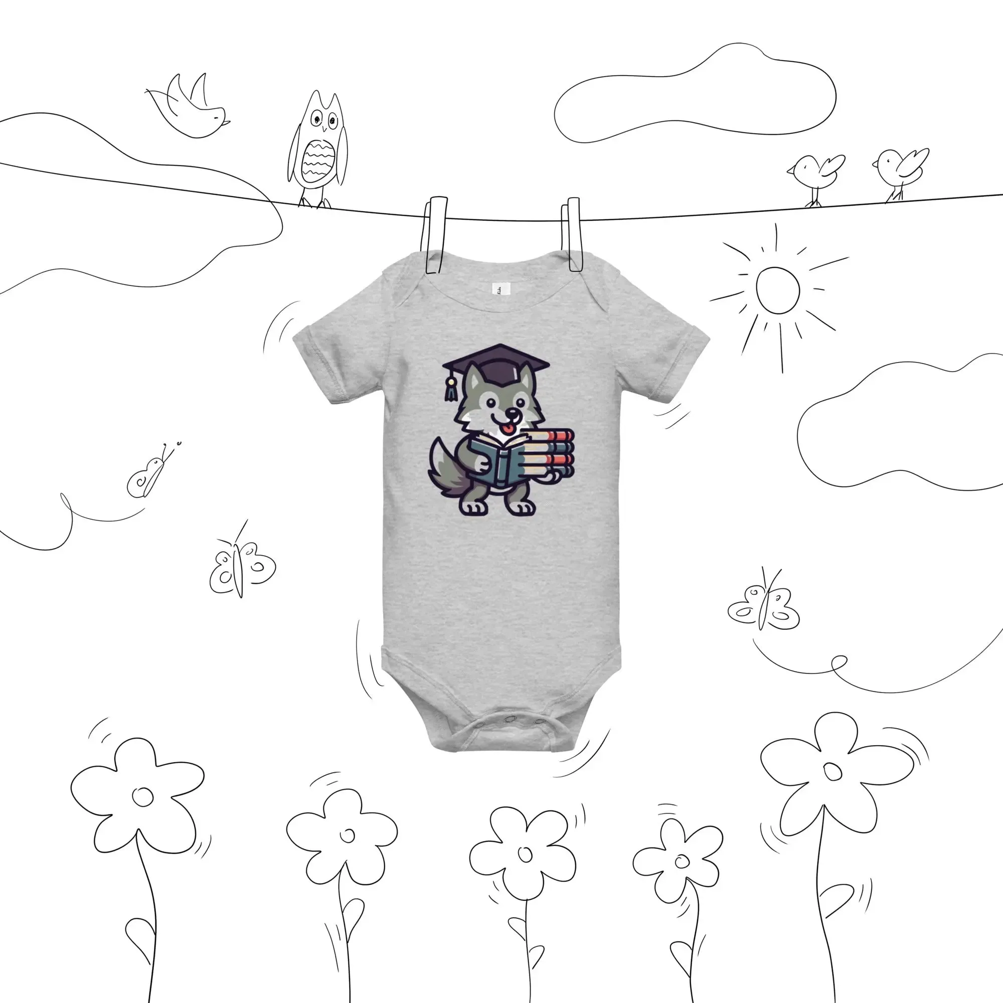 Baby Wolf Short Sleeve One Piece