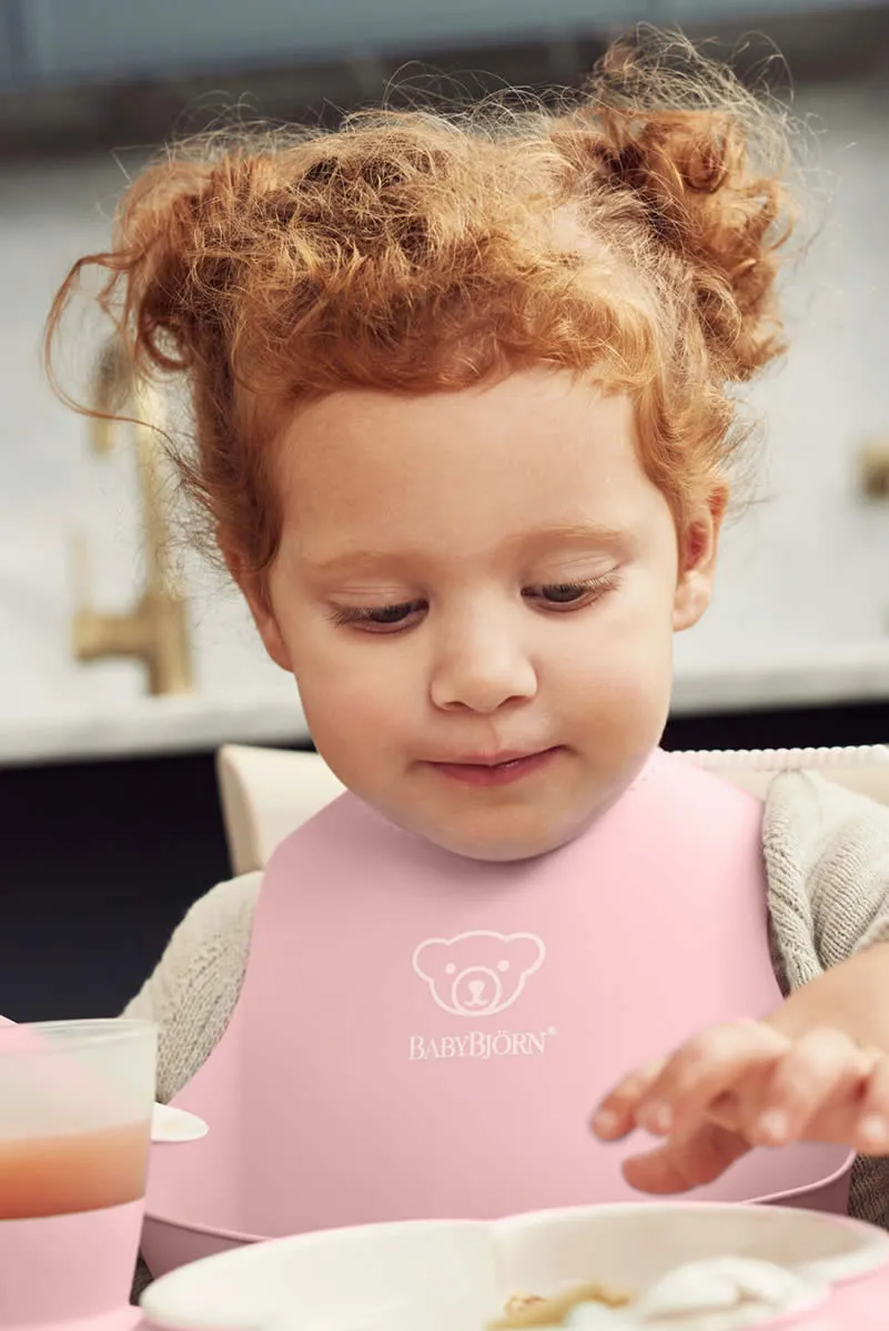 BabyBjorn Feeding Bib Set (Baby Bib   Small Baby Bib) - Powder Pink