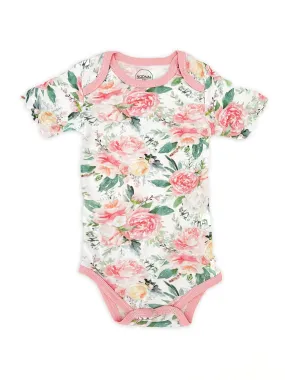 Bamboo Bodysuit in Peonies and Roses