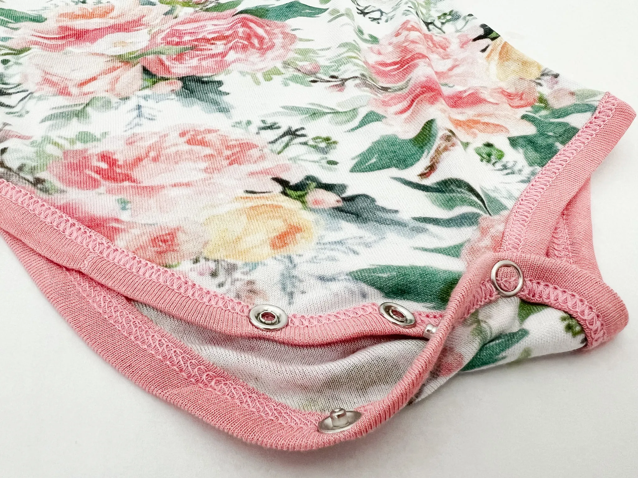 Bamboo Bodysuit in Peonies and Roses