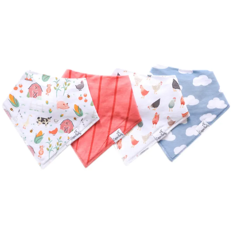 Bandana Drool Bibs - 4 Pack