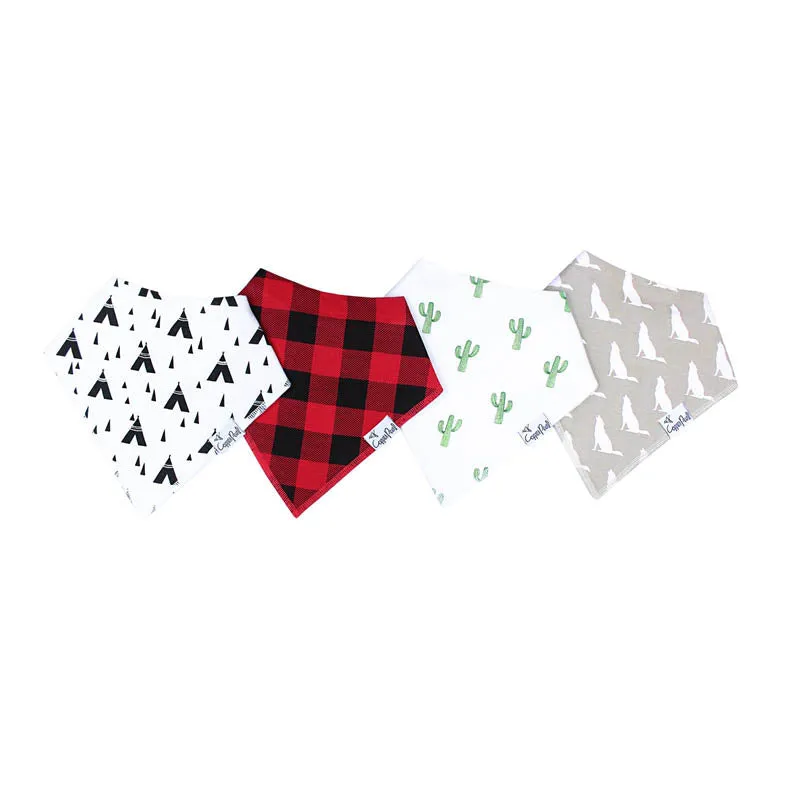 Bandana Drool Bibs - 4 Pack