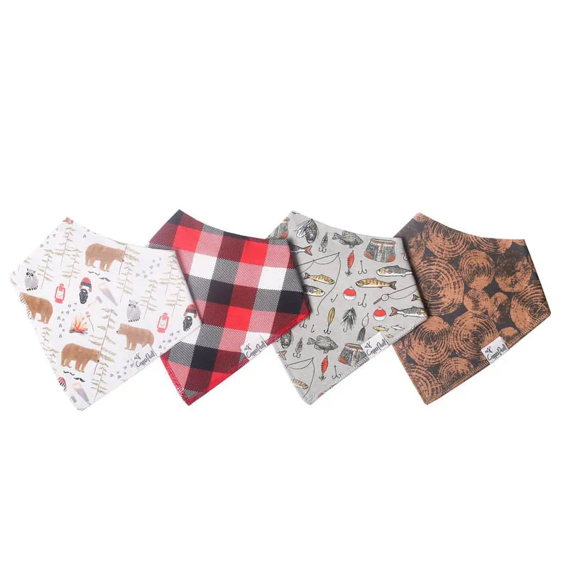 Bandana Drool Bibs - 4 Pack