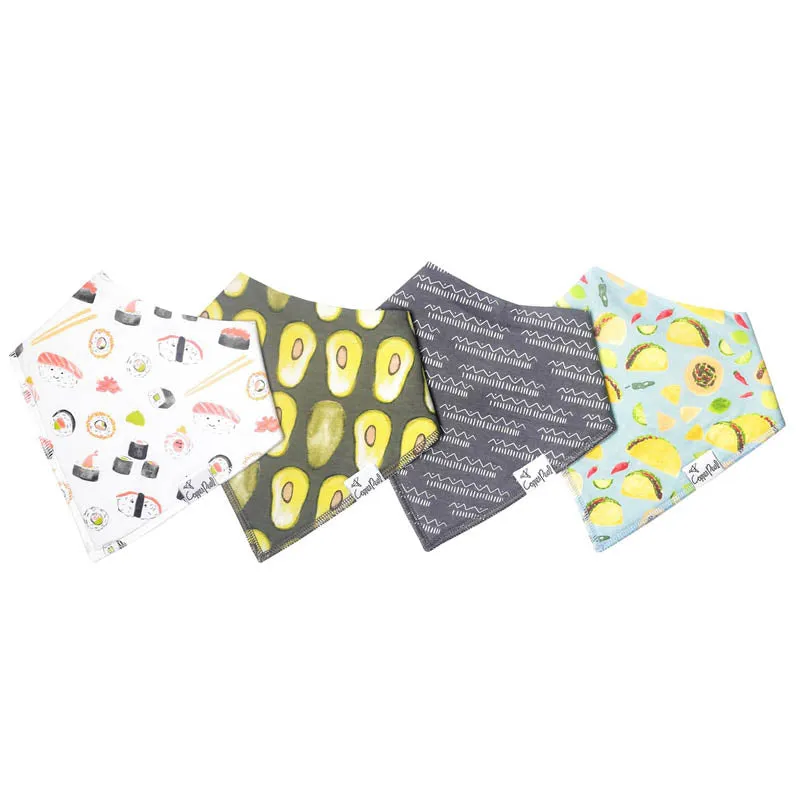 Bandana Drool Bibs - 4 Pack
