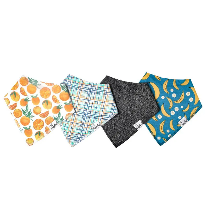 Bandana Drool Bibs - 4 Pack