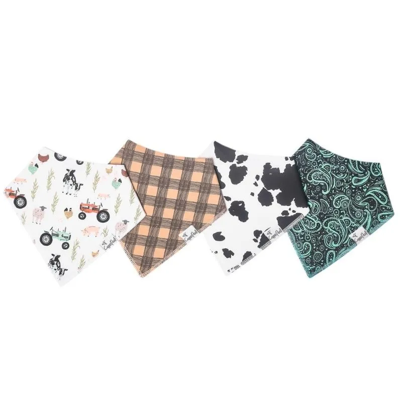 Bandana Drool Bibs - 4 Pack
