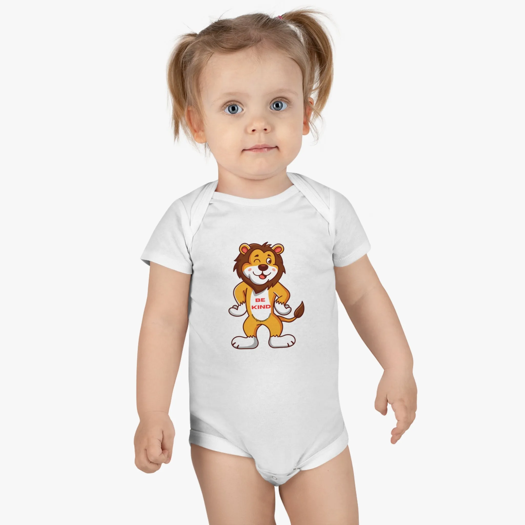 Be Kind Lion Onesie Organic Baby Bodysuit
