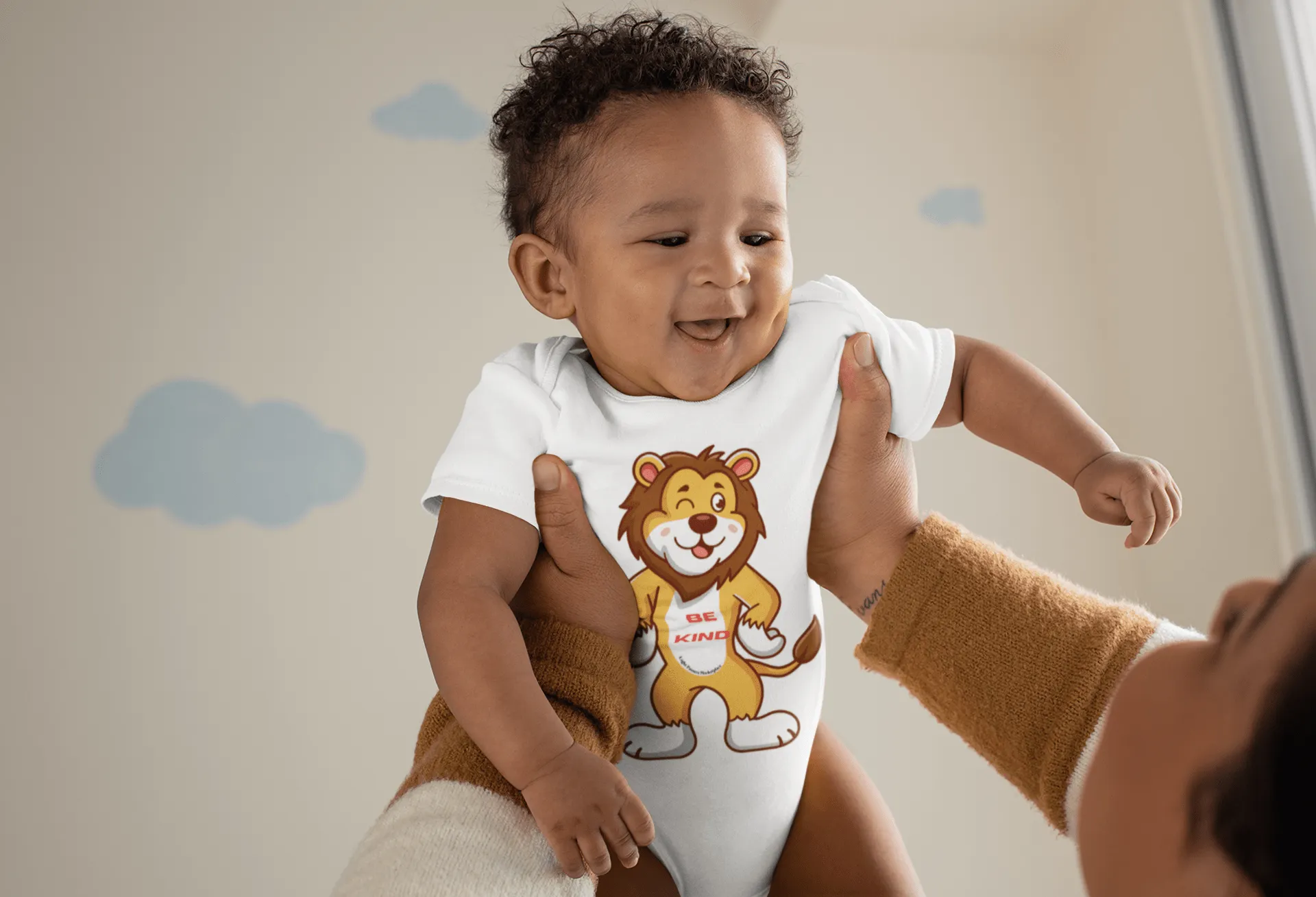 Be Kind Lion Onesie Organic Baby Bodysuit