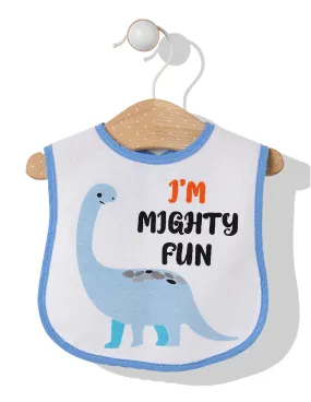 Bebetto Bib Waterproof Back I Am Mighty Fun Blue