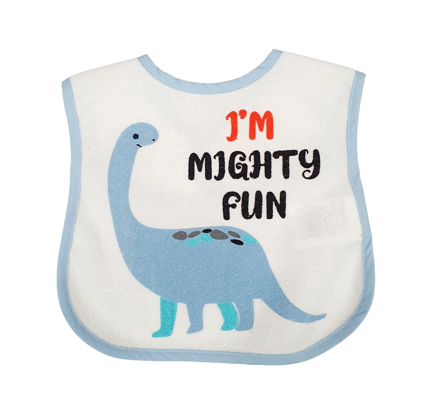 Bebetto Bib Waterproof Back I Am Mighty Fun Blue