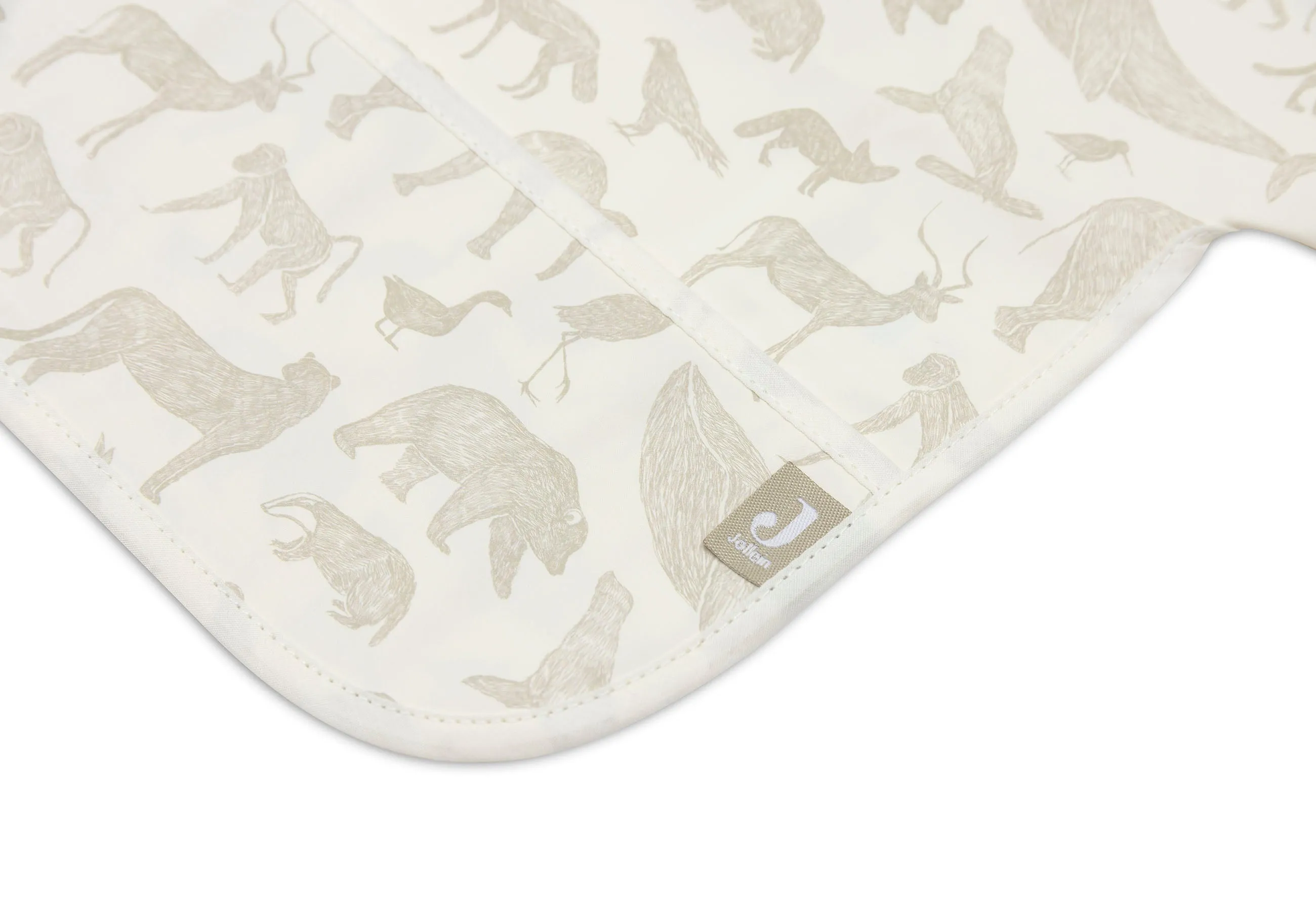 Bib Waterproof with Sleeves Animals - Olive Green