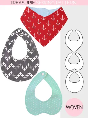(BIB1) Baby Bib Pattern, Bandana Bib (0-24M)