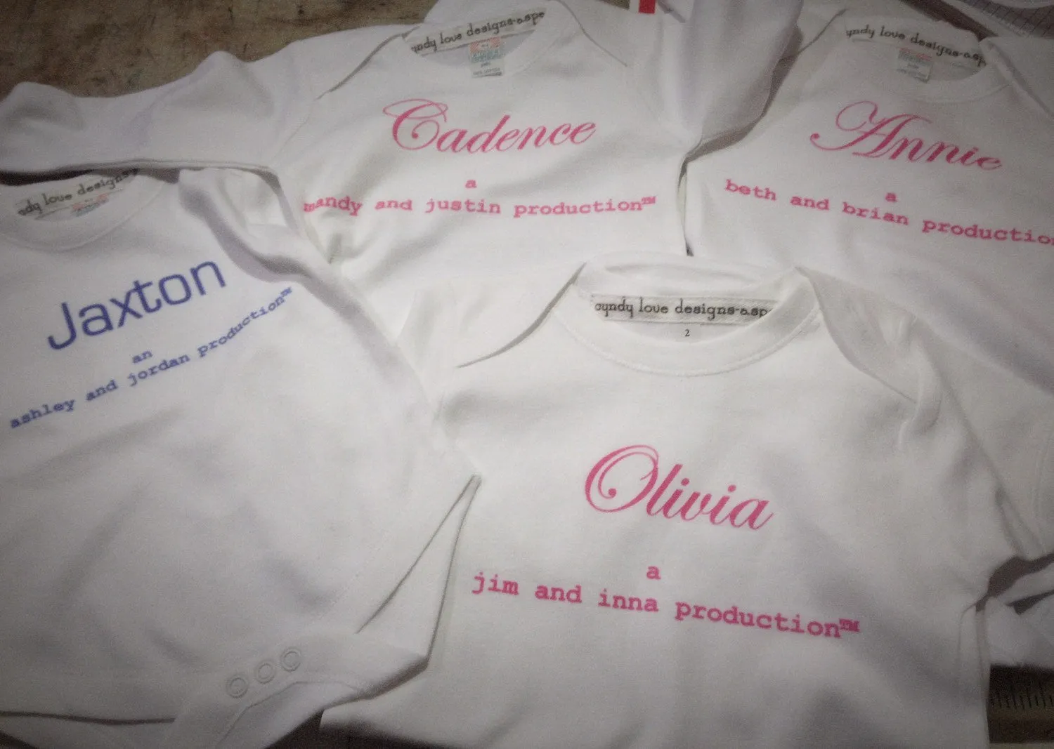 Bodysuit Baby Girl Custom Name