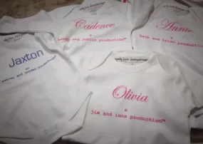Bodysuit Baby Girl Custom Name