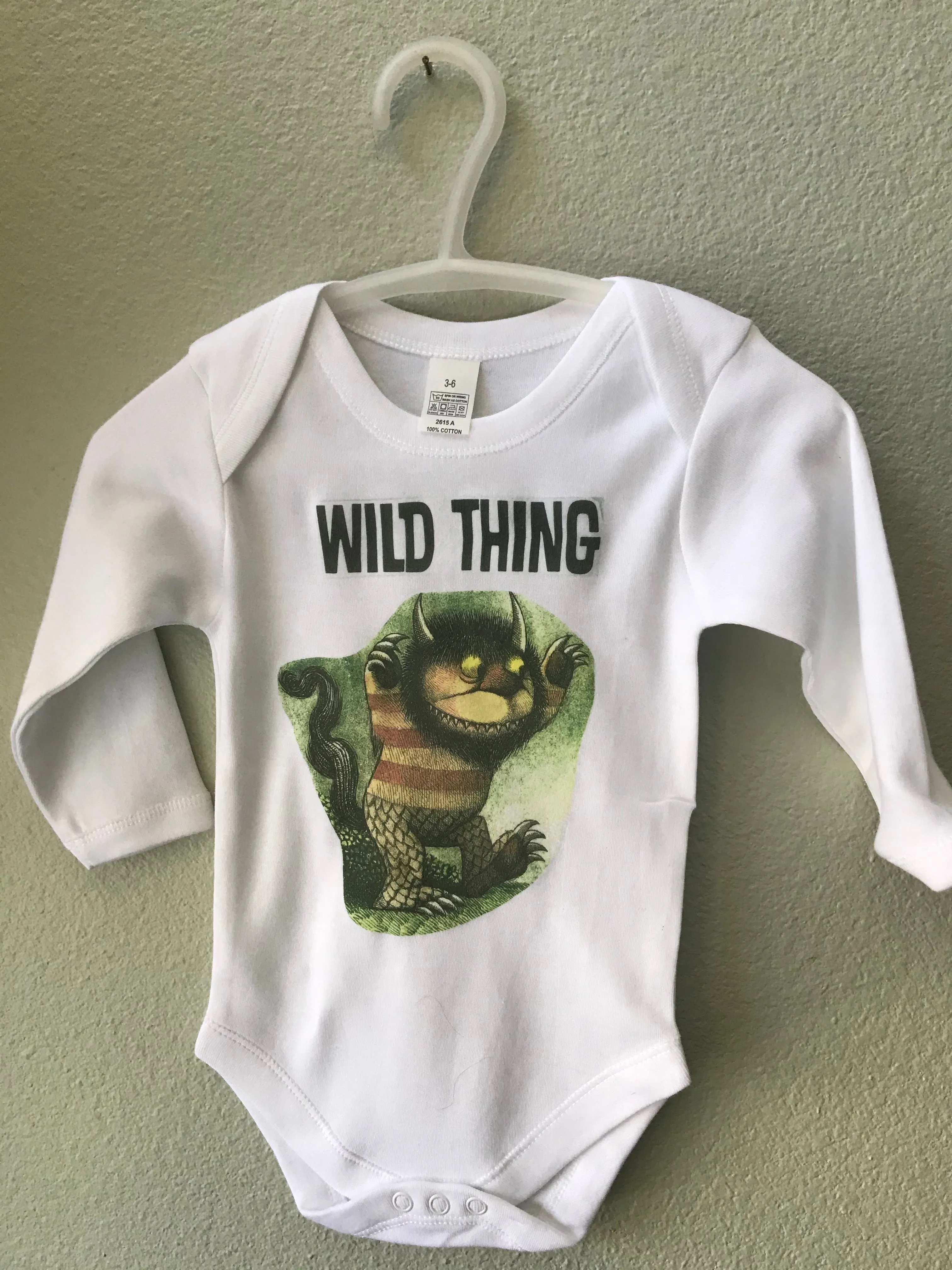 Bodysuit Wild Thing, TShirt, Baby Boy, Baby Girl