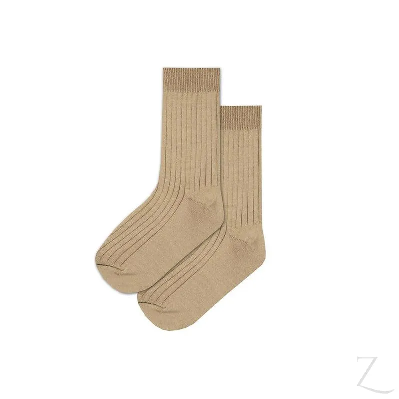 Boys Anklet Spun Socks - Sand