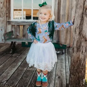 Cactus Boot w/t Fringe Onesie Baby (0-18m)