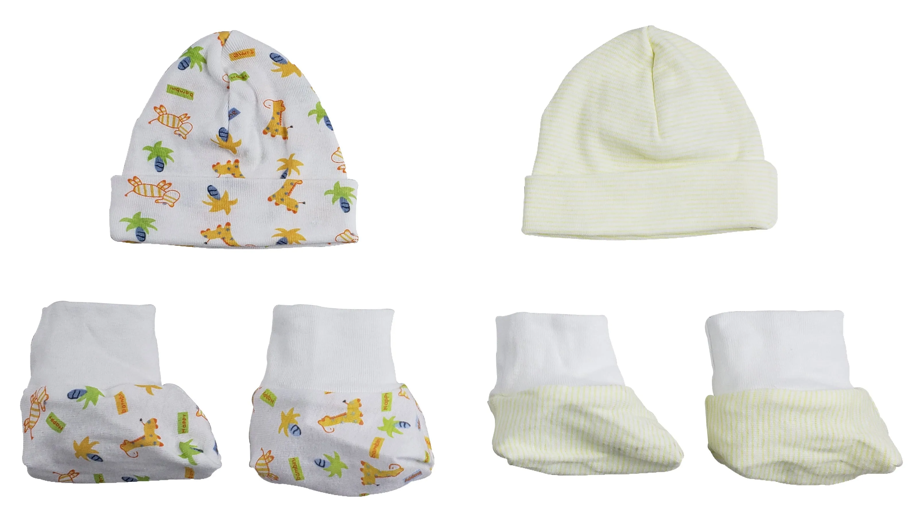 Caps, Booties - 4 Pc Set