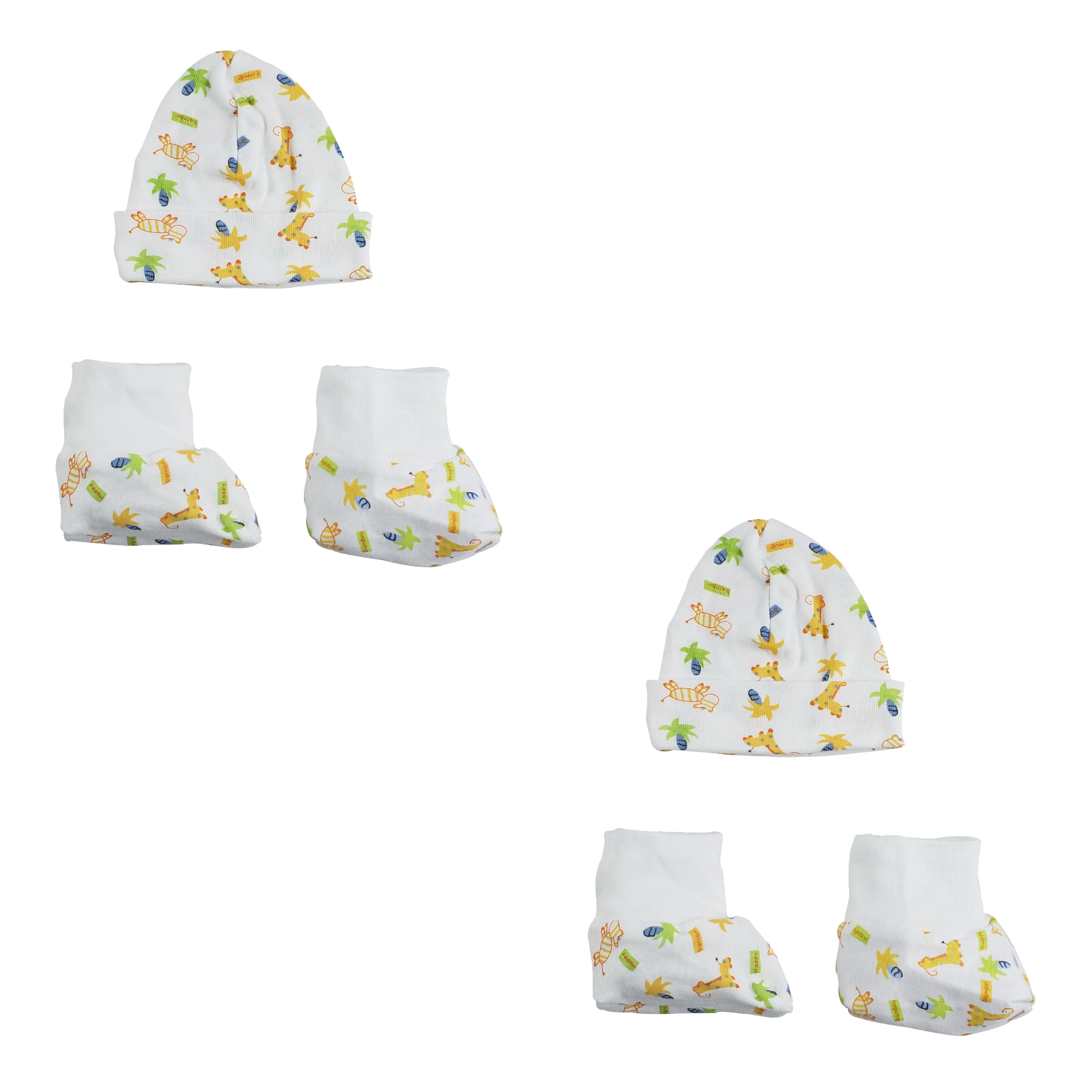 Caps, Booties - 4 Pc Set
