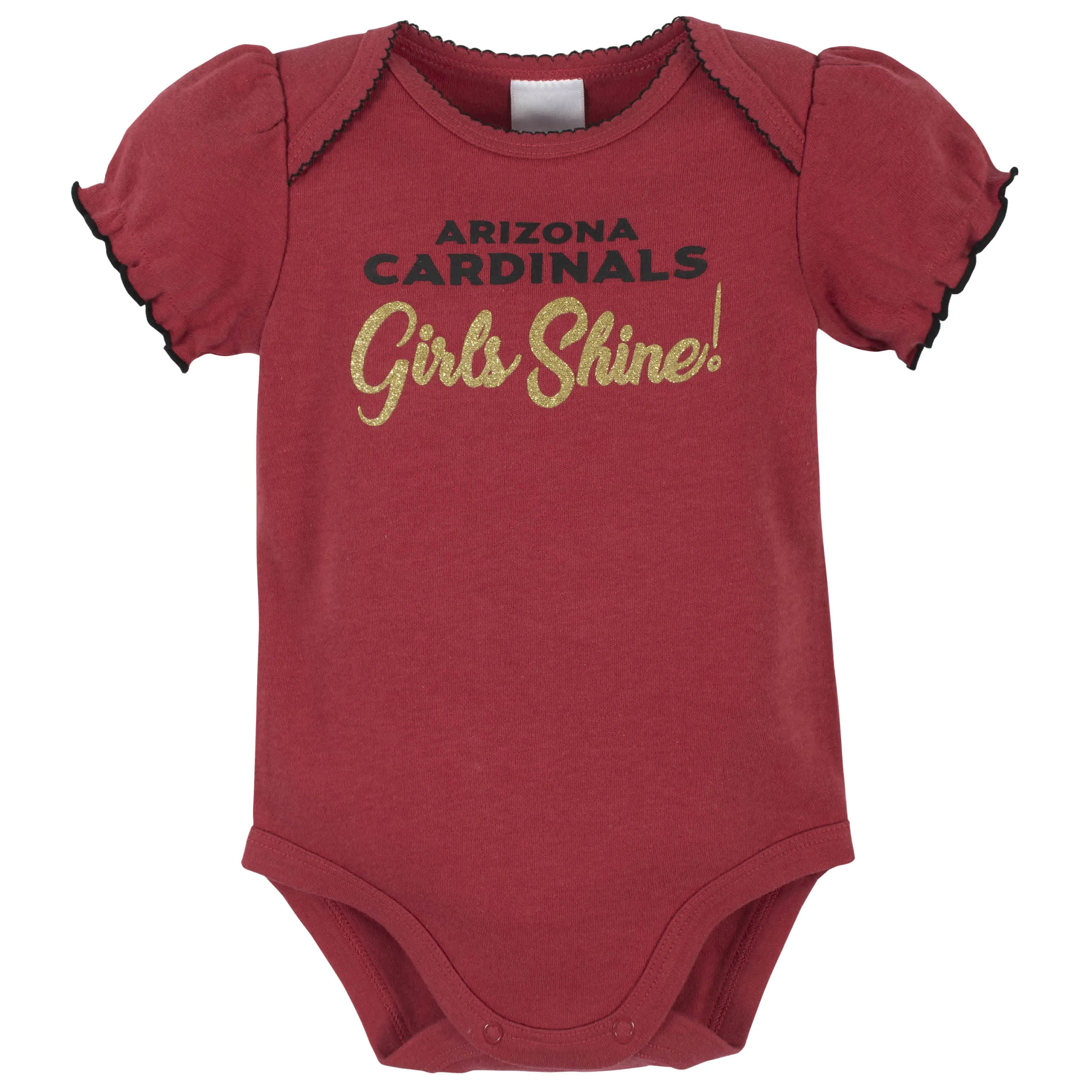 Cardinals Girls Shine 3-Pack Short Sleeve Bodysuits