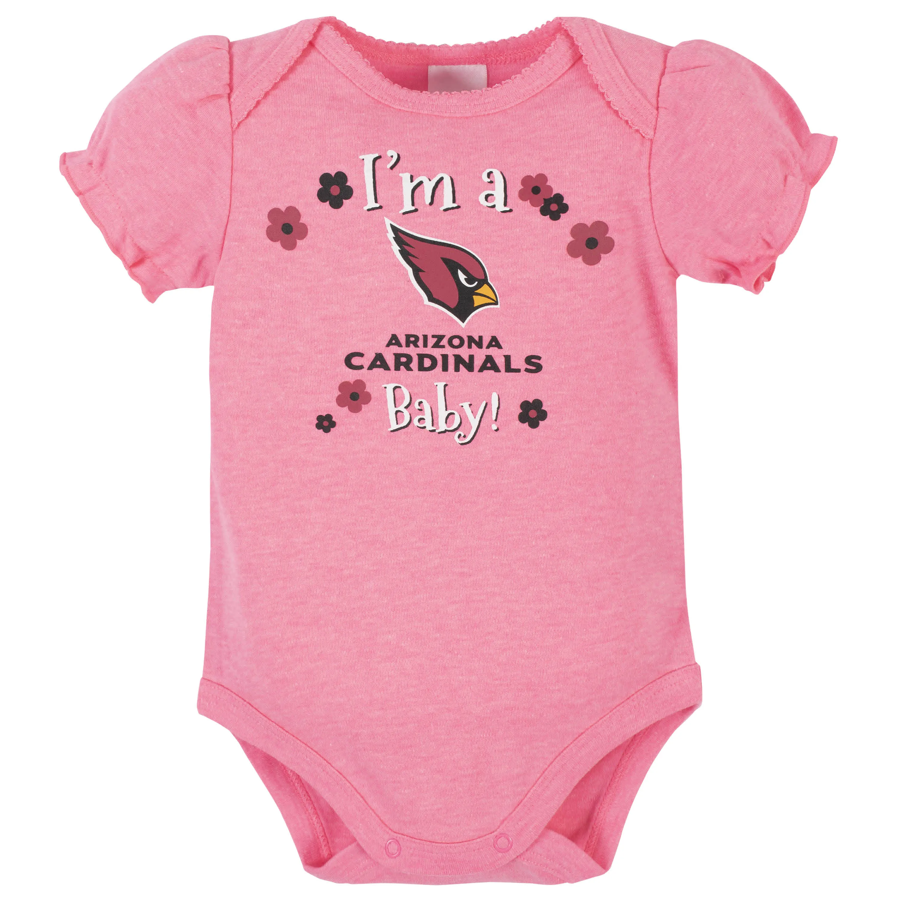 Cardinals Girls Shine 3-Pack Short Sleeve Bodysuits