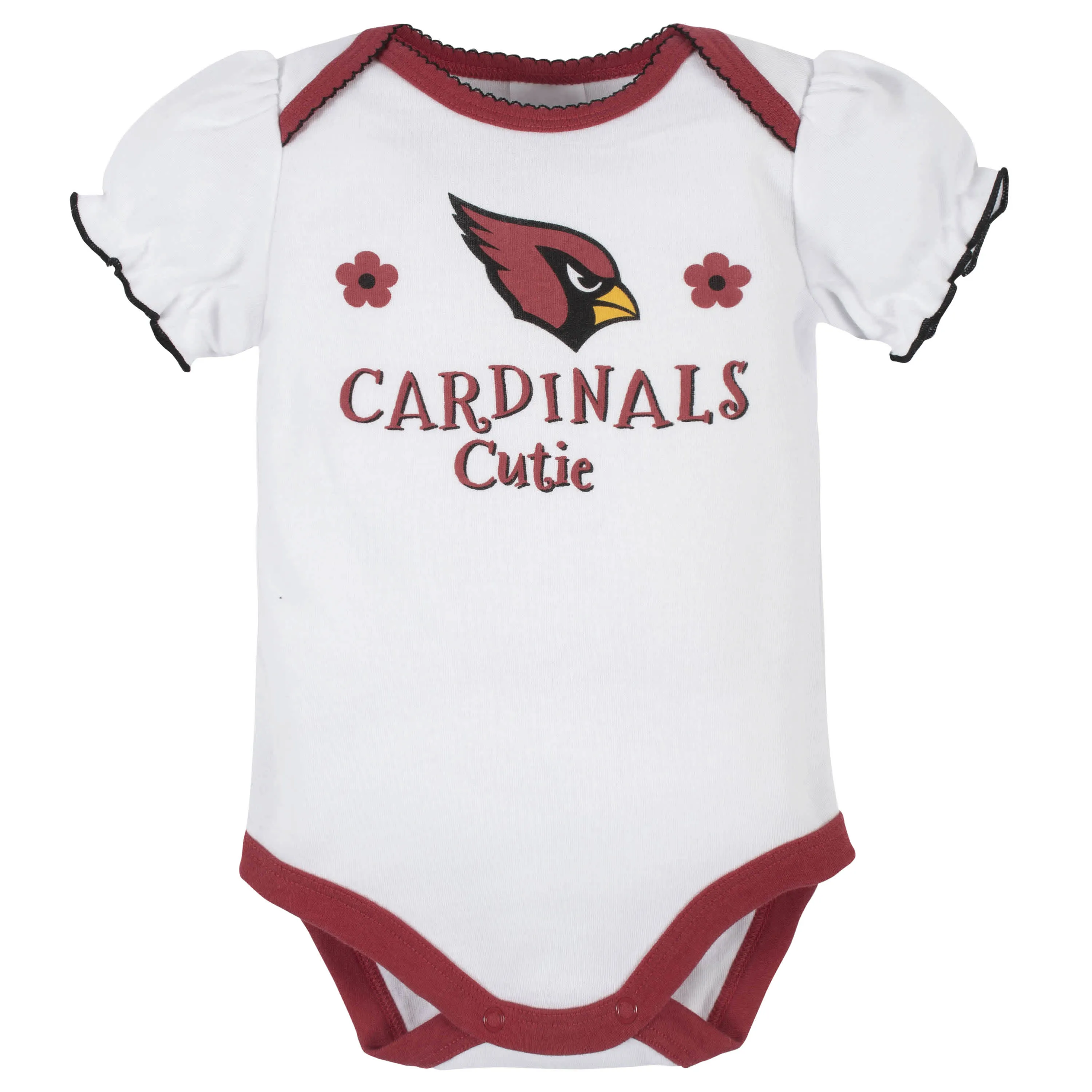 Cardinals Girls Shine 3-Pack Short Sleeve Bodysuits