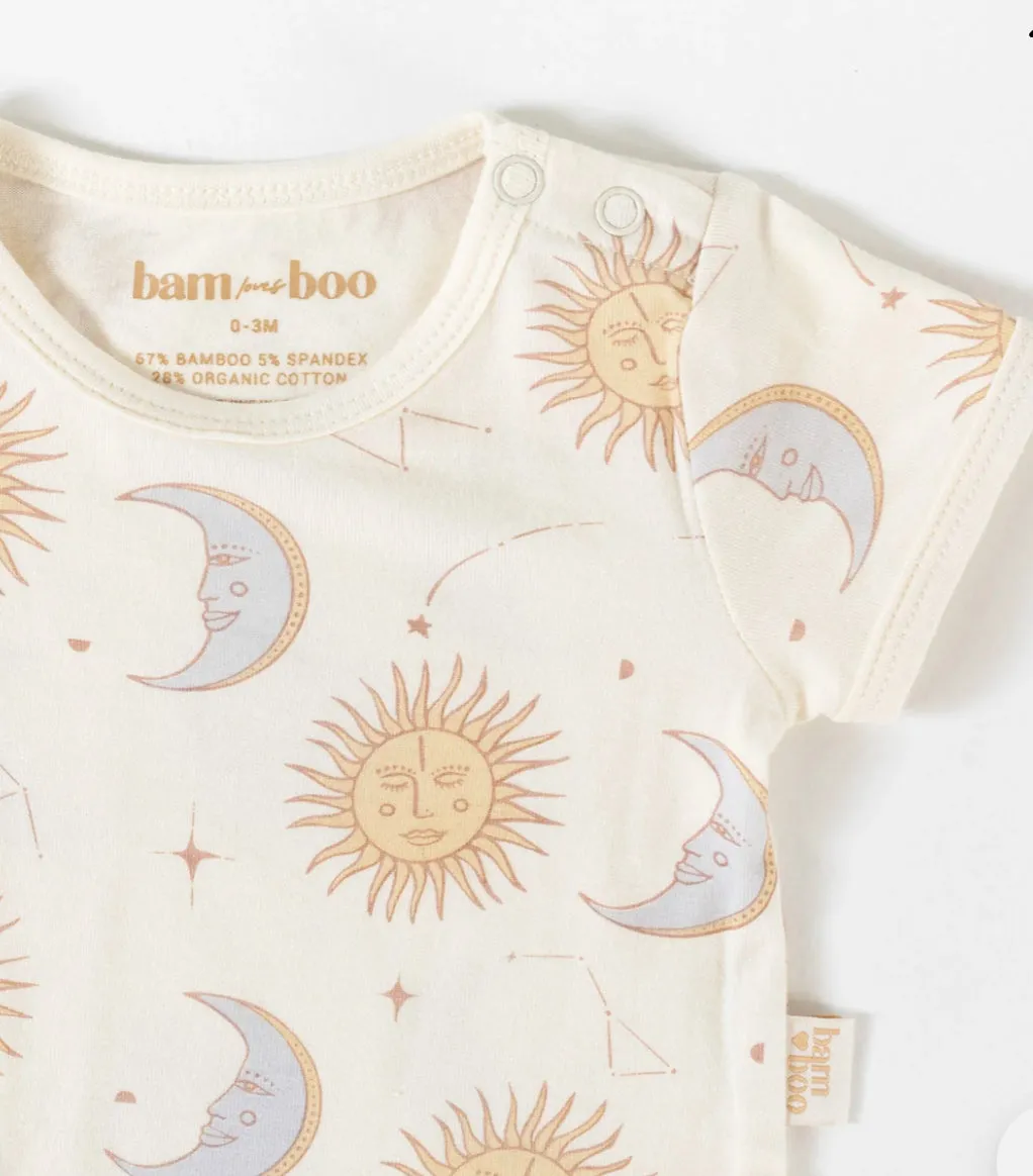 Celestial Short Sleeved Onesie - Cream