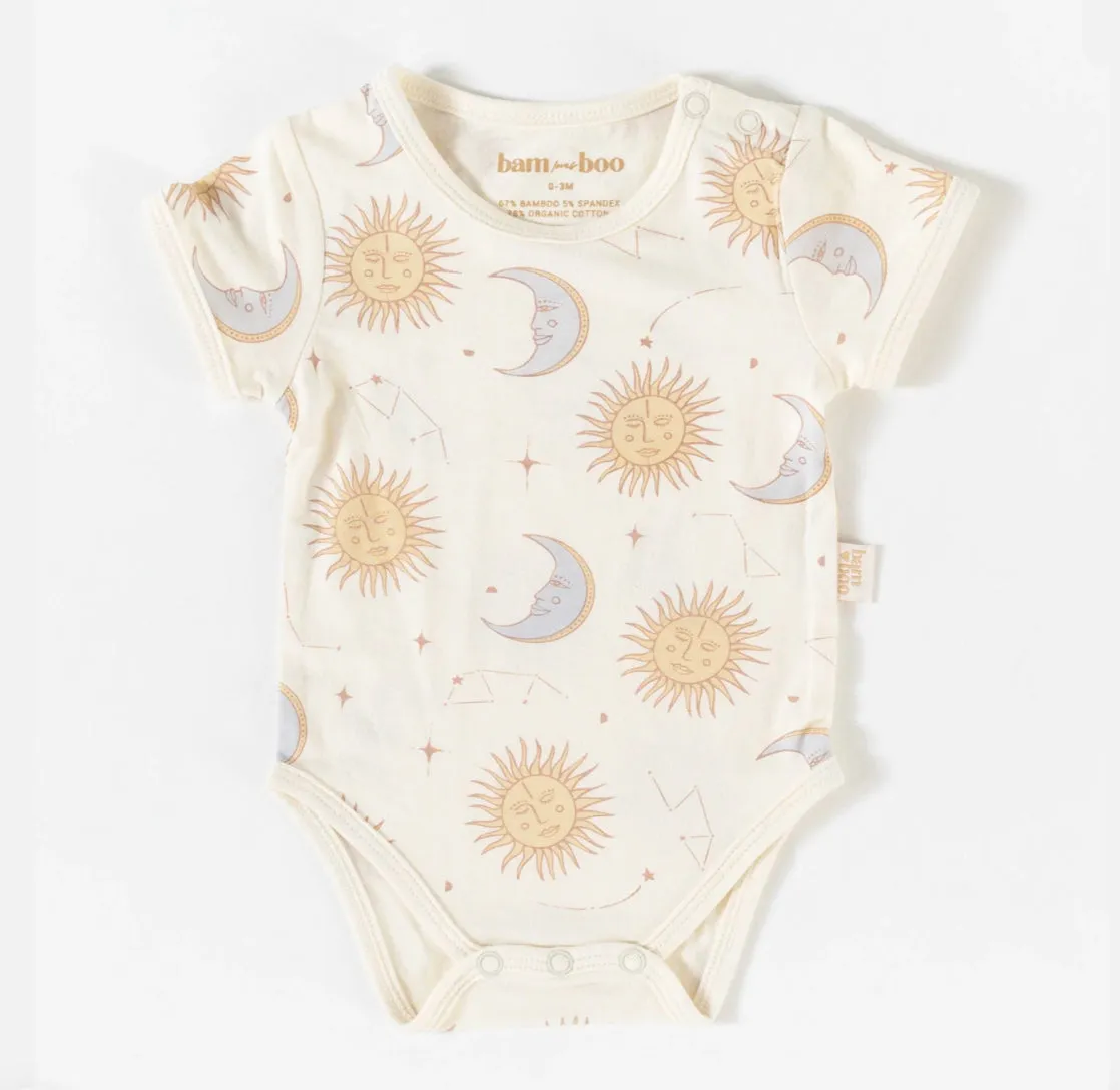 Celestial Short Sleeved Onesie - Cream