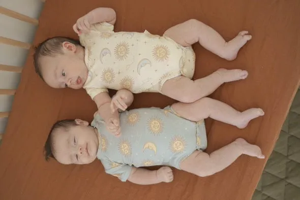 Celestial Short Sleeved Onesie - Cream