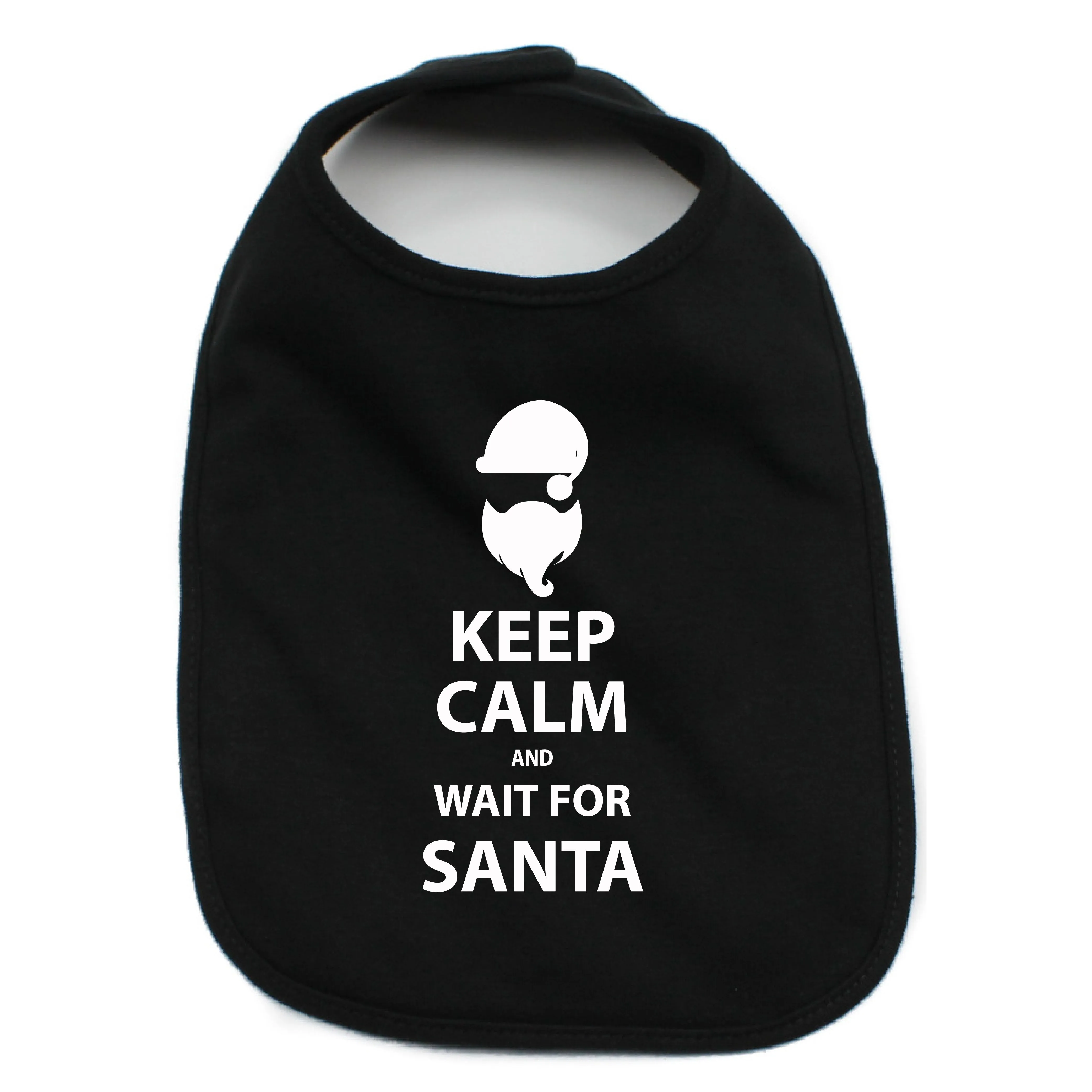 Christmas Keep and Calm Wait For Santa Cotton Infant Bib