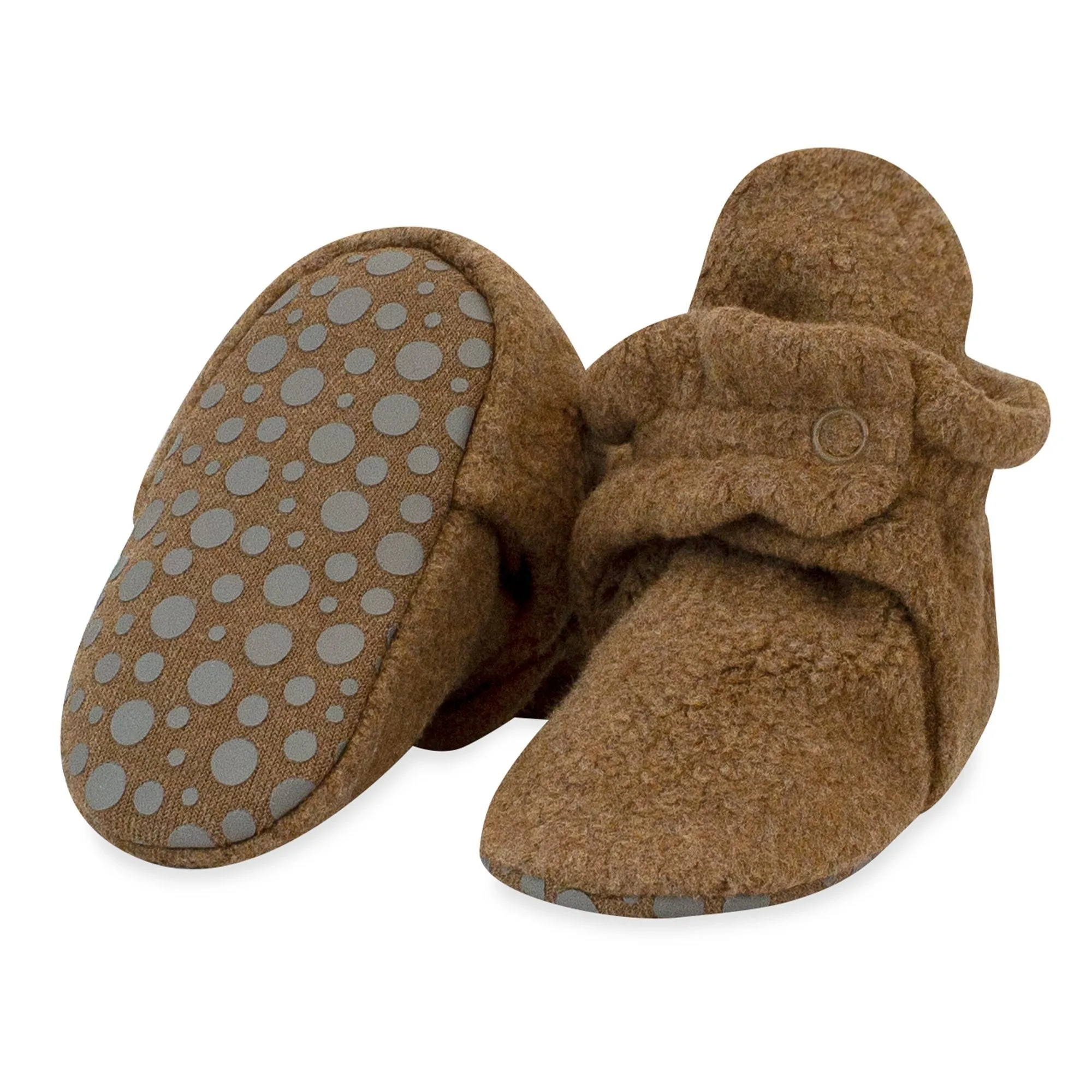 Cozie Fleece Gripper Baby Bootie 3 Pack - Heather Mocha/True Navy/Gray