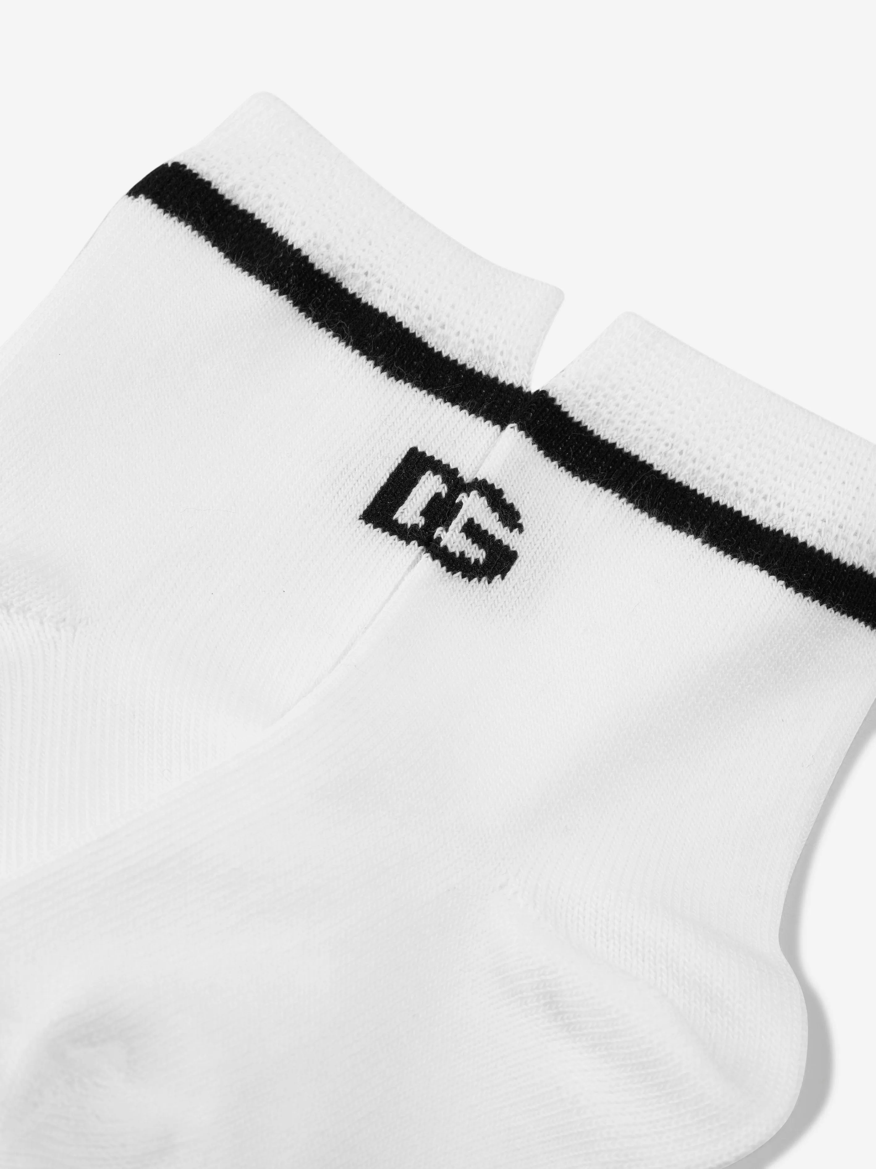 Dolce & Gabbana Baby Boys Jacquard Logo Socks in White