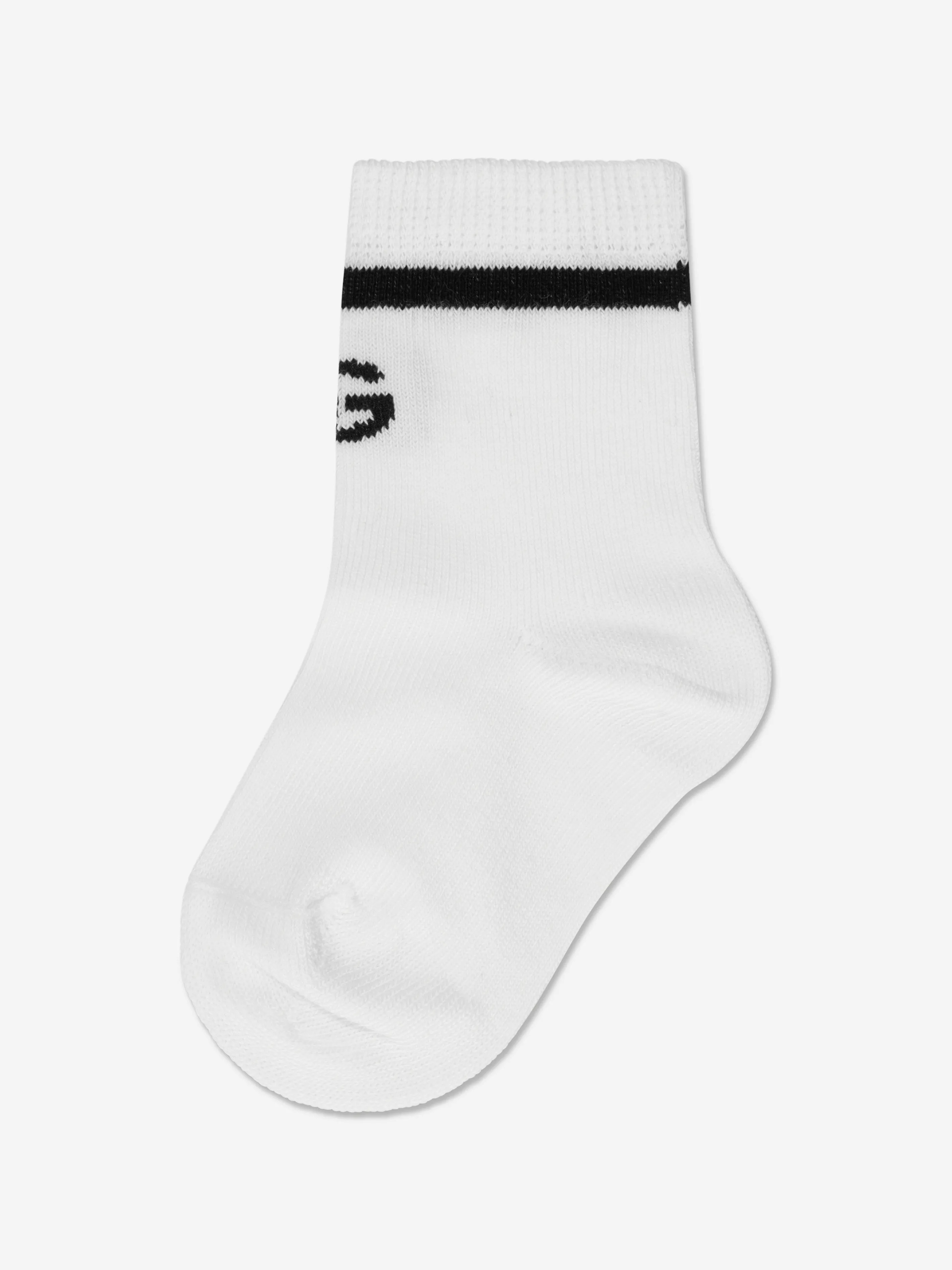 Dolce & Gabbana Baby Boys Jacquard Logo Socks in White