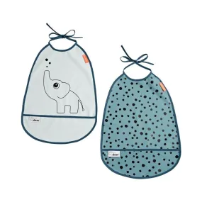 Elphee Pocket Bib - Blue (2pk)