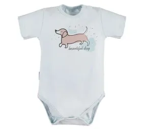 Ewa Klucze short sleeve bodysuit lazy days blue