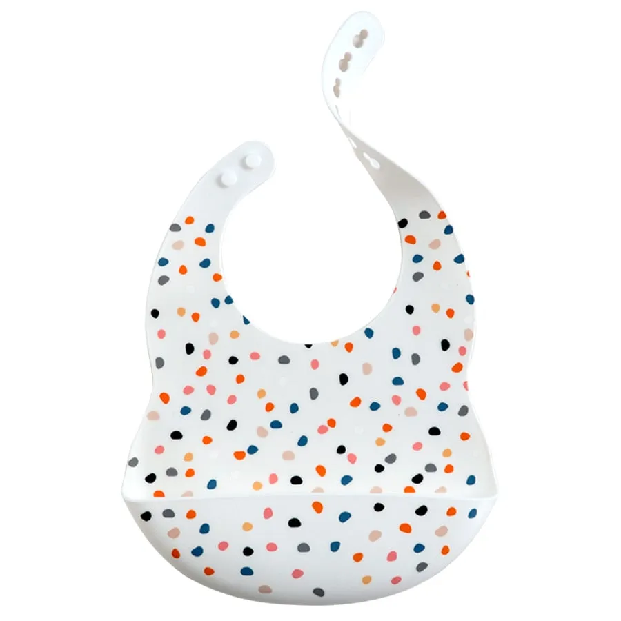 Fashionable Cartoon Printed Waterproof Soft Baby Silicone Bibs Newborn