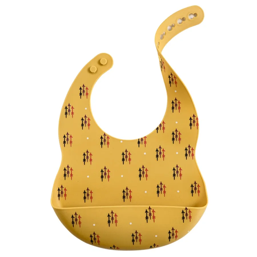 Fashionable Cartoon Printed Waterproof Soft Baby Silicone Bibs Newborn