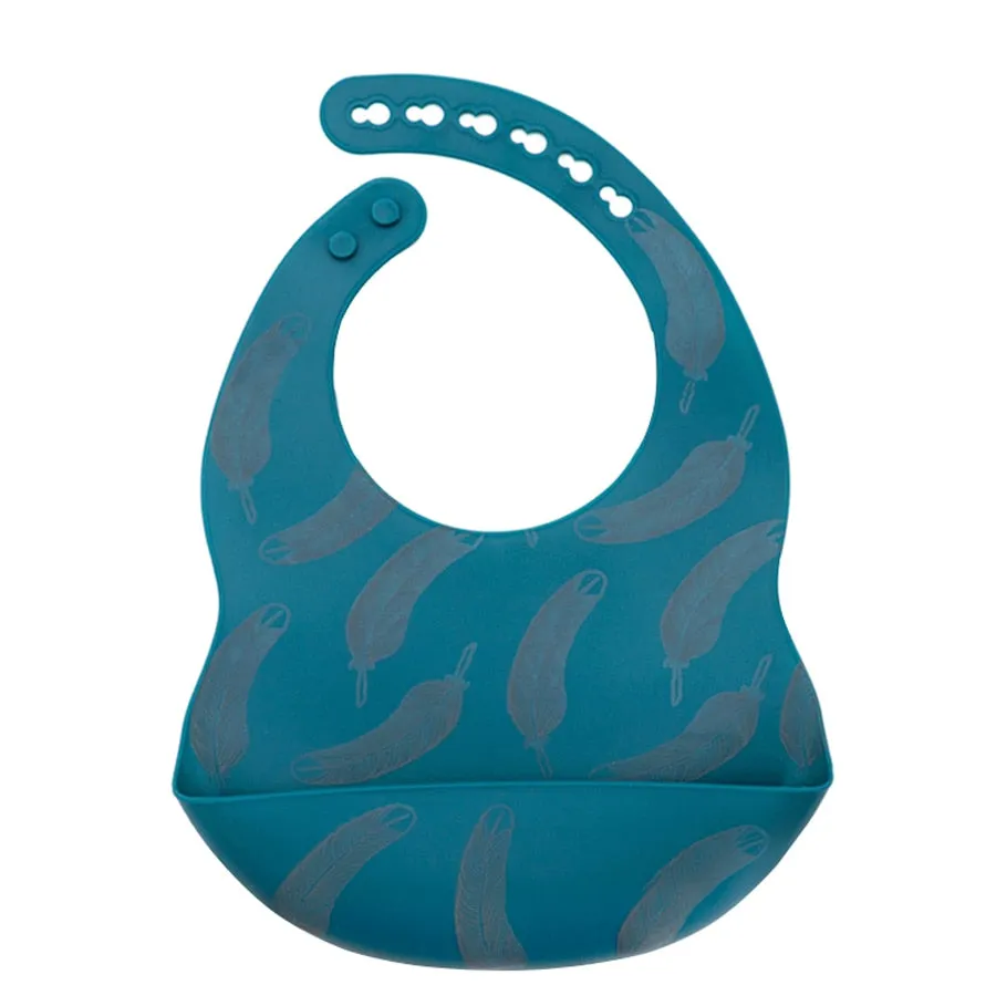 Fashionable Cartoon Printed Waterproof Soft Baby Silicone Bibs Newborn